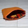 Coin Pouch, Marmalade / Kente Waxed