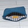 Coin Pouch, Mosaic Blue Waxed