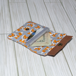 Mia Wallet Mini, Fox on Grey