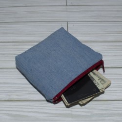 Coin Pouch, Light Denim