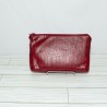 Everyday Pouch, Red Snake Print Leather