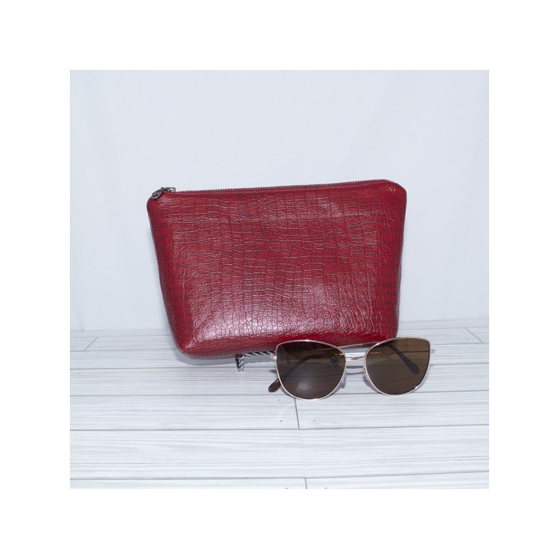 Kellie, Red snake print leather