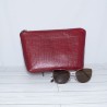 Kellie, Red snake print leather