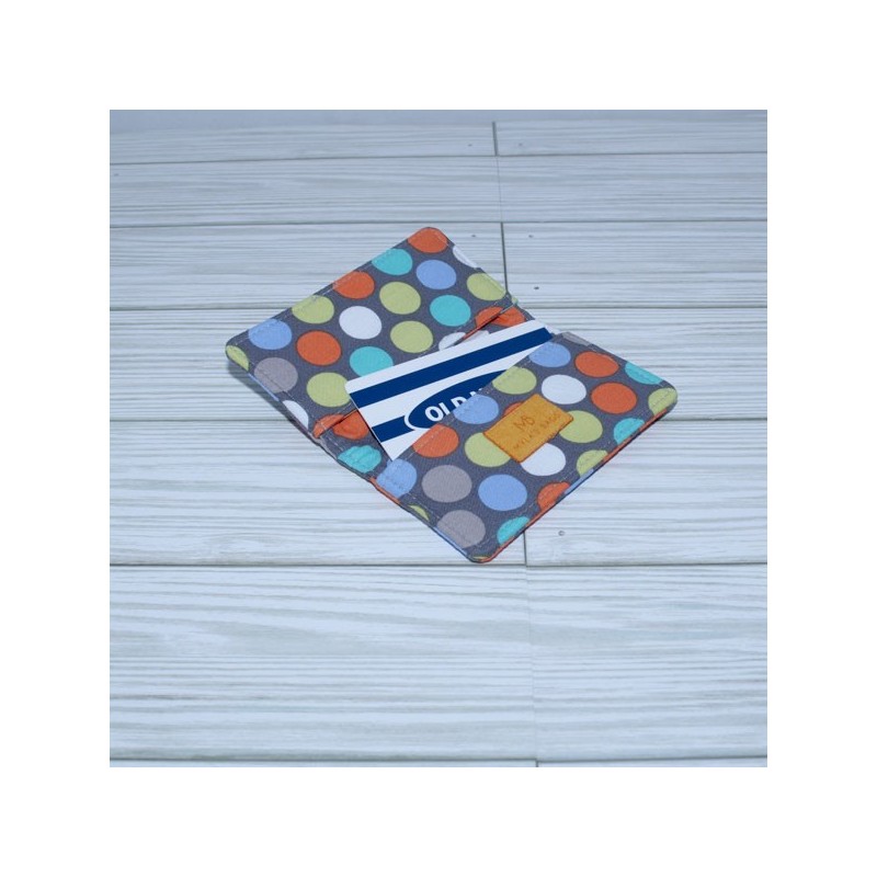 Card Case, Dots on Grey