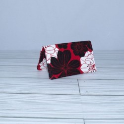 Card Case, Red Floral