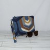 Kellie Wristlet : Blue Damask