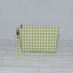 Kellie Wristlet, Green Gingham
