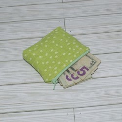 Coin Pouch, Monotone Dot / Kiwi