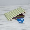 Pencil Pouch, Green Gingham