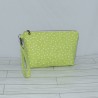 Kellie Wristlet : Monotone Kiwi Dots