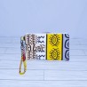 Phone Wristlet: Angola Stripe Yellow, Orange & Grey