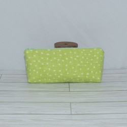 Pencil Pouch : Monotone Kiwi Dots