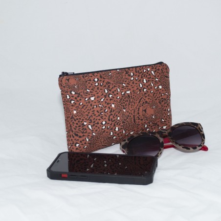 Everyday Pouch : Terracotta Hidden Cheetah