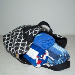 Beach Tote : Black Fish Scale