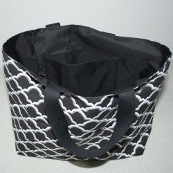 Beach Tote : Black Fish Scale
