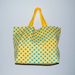 Beach Tote : Yellow & Blue