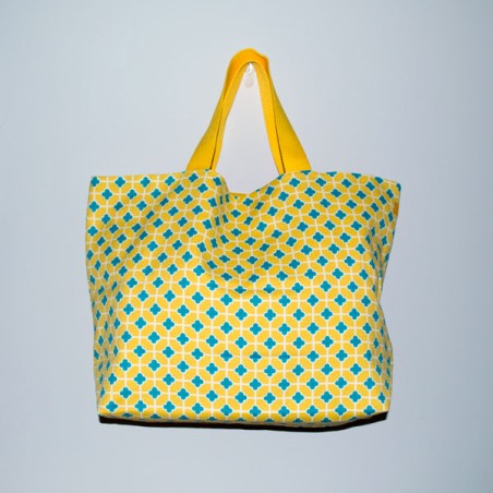 Beach Tote : Yellow & Blue