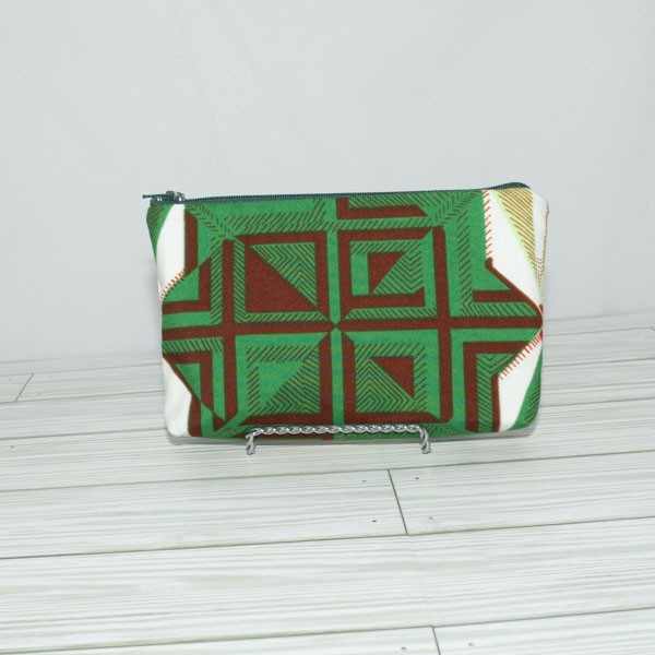 Everyday Pouch : Green African Print