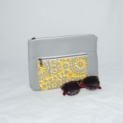 June Clutch, Grey / Royal