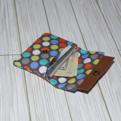 Mia Wallet(Mini) : Mini Dots on Grey