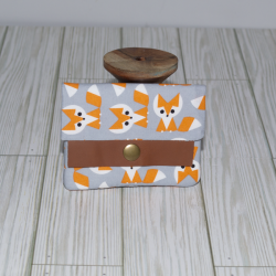 Mia Wallet (mini) : Foxes on Grey