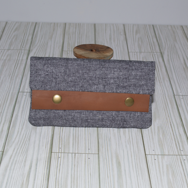 Mia Wallet : Grey Linen