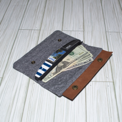 Mia Wallet : Grey Linen