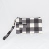 Phone Wristlet, Black Check