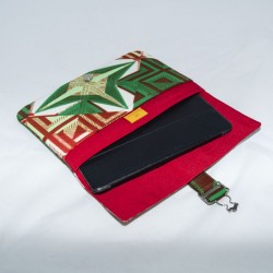 Jillian Tablet Case, Green African Print