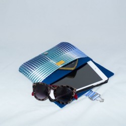 Jillian Tablet Case, Impressions Plaid Blue