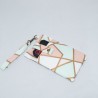 Phone Wristlet: Pastel Gold Geometric
