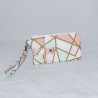 Phone Wristlet: Pastel Gold Geometric
