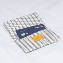 Card Case, Ticking Stripe