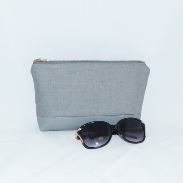 Kellie Pouch : Grey Linen