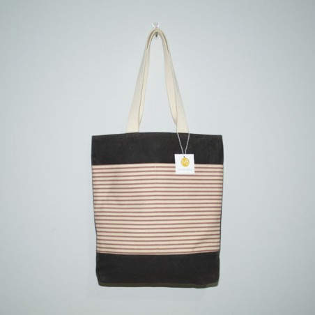 Tate Tote : Waxed / Red Stripe