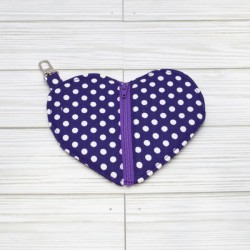 Heart : White dots on purple