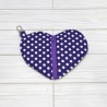 Heart : White dots on purple
