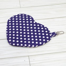 Heart : White dots on purple