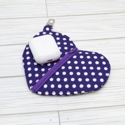 Heart : White dots on purple