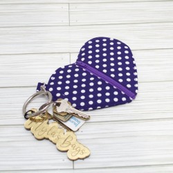Heart : White dots on purple