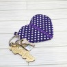 Heart : White dots on purple