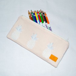 Pencil Case, Ananas Cream Large