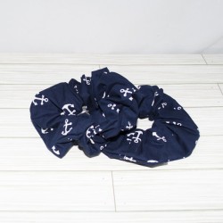 Scrunchie : Navy Anchors