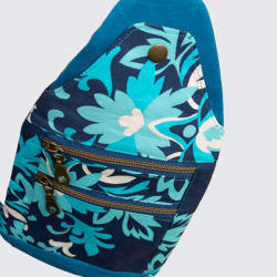 Fielder Sling Pouch: Blue Mosaic & Floral