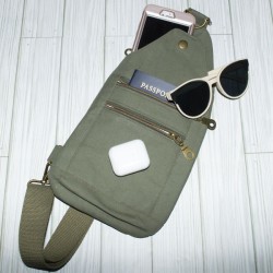 Fielder Sling Pouch: Olive Canvas