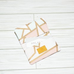 Card Case, Pastel & Gold Geometric