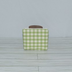Coin Pouch : Green Gingham