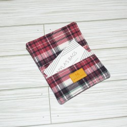 Card Case, Red Plaid