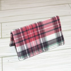Card Case, Red Plaid