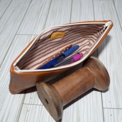Pencil Pouch, Rust Leather